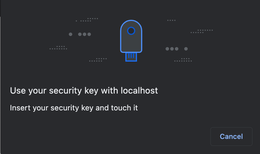 authentication prompt with transports: usb